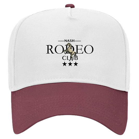 Club Hat White Maroon